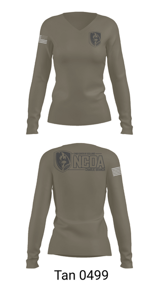 Womens Long Sleeve Vneck Shirt, CCoE NCOA Charlie Branch, , Teamtime, Team time, sublimation, custom sports apparel, team uniforms, spirit wear, spiritwear, sports uniforms, custom shirts, team store, custom team store, fundraiser sports, apparel fundraiser