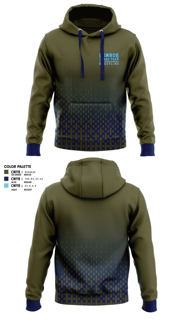 Hoodie, Conroe Stars Team, Wrestling, Teamtime, Team time, sublimation, custom sports apparel, team uniforms, spirit wear, spiritwear, sports uniforms, custom shirts, team store, custom team store, fundraiser sports, apparel fundraiser