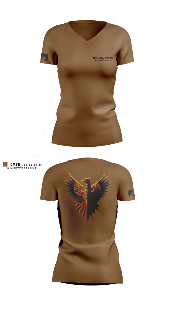 Womens Short Sleeve Vneck Shirt, RebelVetsCreations, Army, Teamtime, Team time, sublimation, custom sports apparel, team uniforms, spirit wear, spiritwear, sports uniforms, custom shirts, team store, custom team store, fundraiser sports, apparel fundraiser