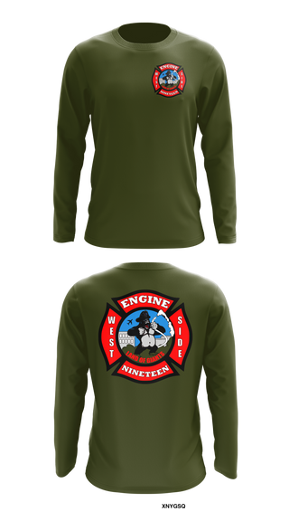 Long Sleeve Performance Shirt, Station 19, Fire Department, Teamtime, Team time, sublimation, custom sports apparel, team uniforms, spirit wear, spiritwear, sports uniforms, custom shirts, team store, custom team store, fundraiser sports, apparel fundraiser