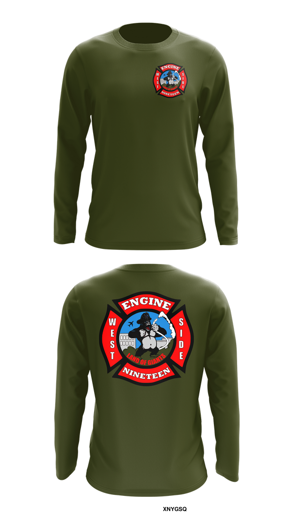 Long Sleeve Performance Shirt, Station 19, Fire Department, Teamtime, Team time, sublimation, custom sports apparel, team uniforms, spirit wear, spiritwear, sports uniforms, custom shirts, team store, custom team store, fundraiser sports, apparel fundraiser