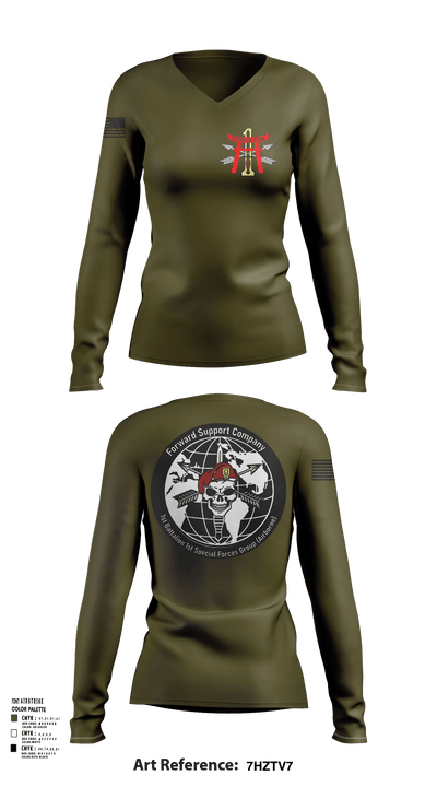FSC 1-1SFG 4973174 Women's Long Sleeve V-neck Shirt -1 138