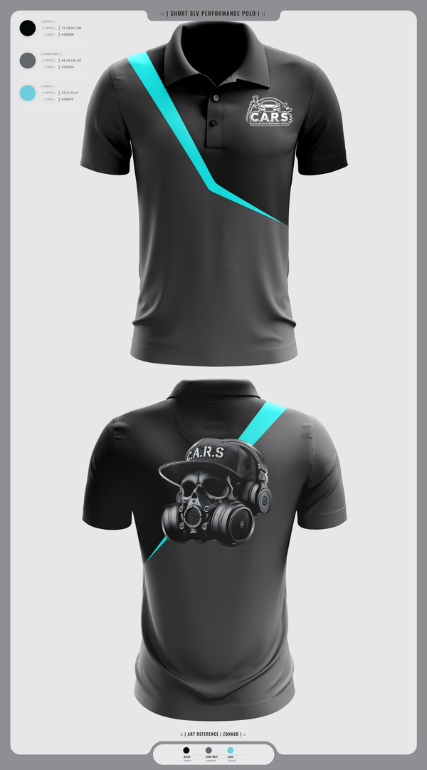 Short Sleeve Performance Polo, C.A.R.S, , Teamtime, Team time, sublimation, custom sports apparel, team uniforms, spirit wear, spiritwear, sports uniforms, custom shirts, team store, custom team store, fundraiser sports, apparel fundraiser
