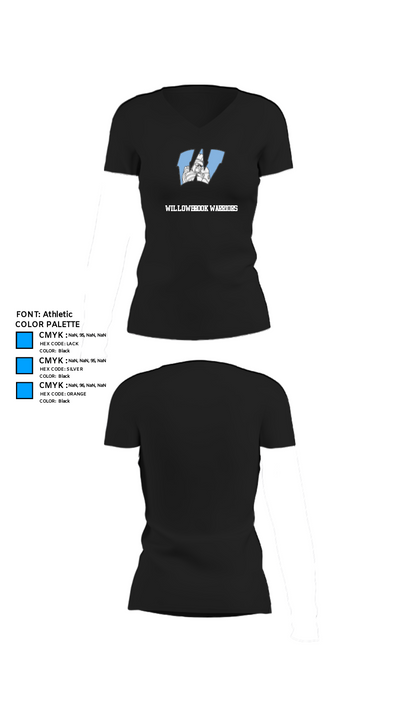 Willowbrook Warriors 8635943 Women's Short Sleeve V-neck Shirt - 37