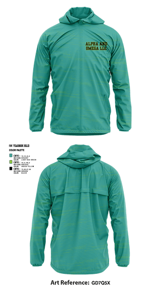 Windbreaker, Alpha and Omega LLC, , Teamtime, Team time, sublimation, custom sports apparel, team uniforms, spirit wear, spiritwear, sports uniforms, custom shirts, team store, custom team store, fundraiser sports, apparel fundraiser