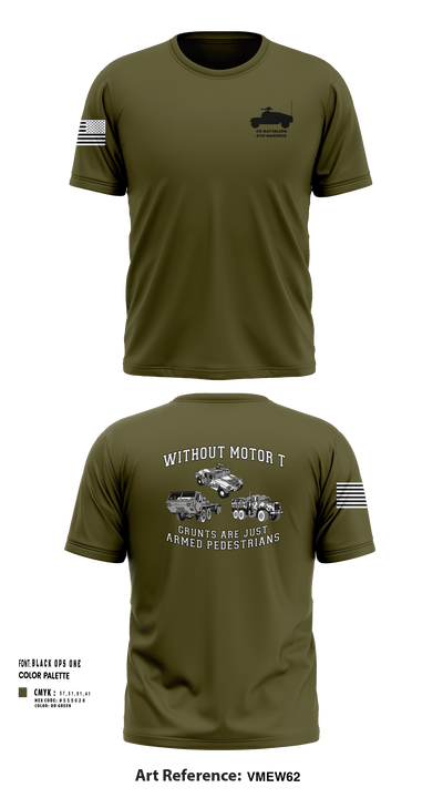 2d battalion, 6th marines 87916095 Short Sleeve Performance Shirt - 251