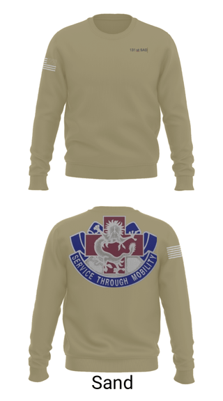 Crew Neck Sweatshirt, 131st SAD, Army, Teamtime, Team time, sublimation, custom sports apparel, team uniforms, spirit wear, spiritwear, sports uniforms, custom shirts, team store, custom team store, fundraiser sports, apparel fundraiser