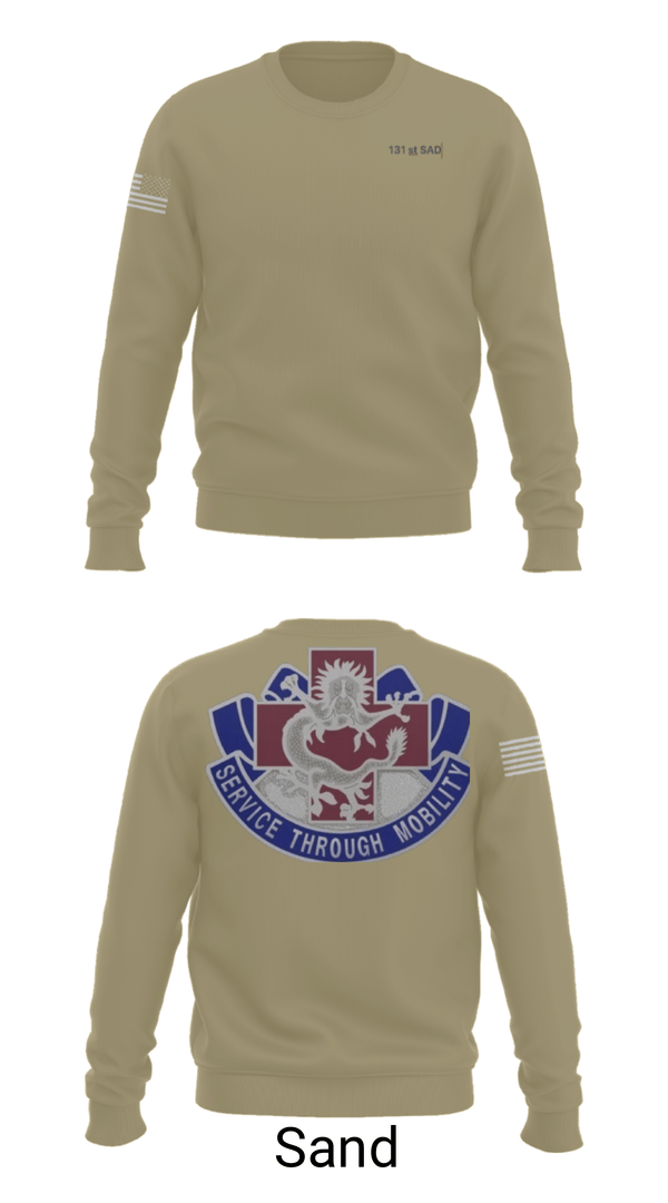 Crew Neck Sweatshirt, 131st SAD, Army, Teamtime, Team time, sublimation, custom sports apparel, team uniforms, spirit wear, spiritwear, sports uniforms, custom shirts, team store, custom team store, fundraiser sports, apparel fundraiser
