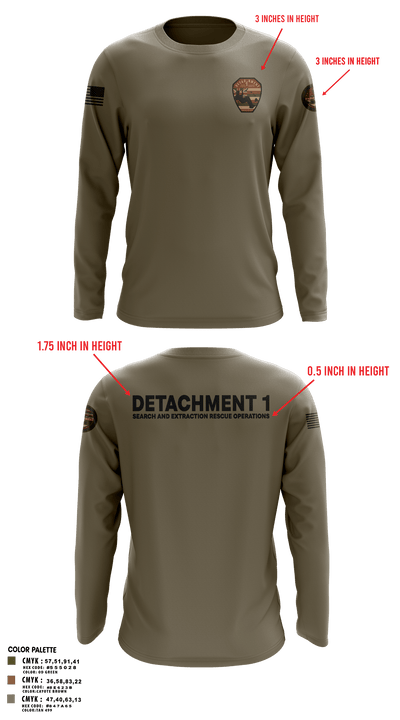 Detachment 1 27221981 Long Sleeve Performance Shirt 45