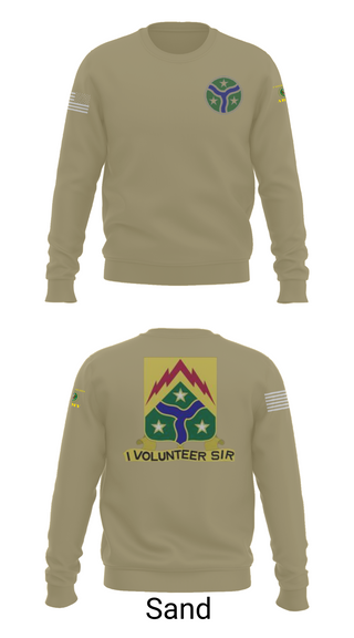 Crew Neck Sweatshirt, 278th Armored Cavalry, Army, Teamtime, Team time, sublimation, custom sports apparel, team uniforms, spirit wear, spiritwear, sports uniforms, custom shirts, team store, custom team store, fundraiser sports, apparel fundraiser