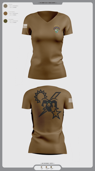 Womens Short Sleeve Vneck Shirt, 75th Ranger regiment, Army, Teamtime, Team time, sublimation, custom sports apparel, team uniforms, spirit wear, spiritwear, sports uniforms, custom shirts, team store, custom team store, fundraiser sports, apparel fundraiser