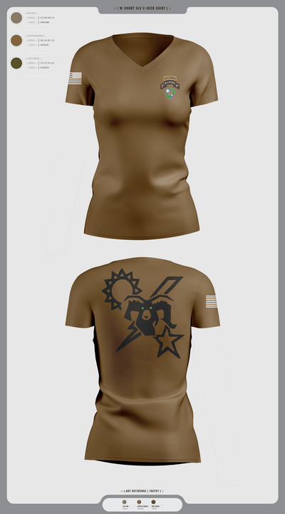 75th Ranger regiment 1725883 Women's Short Sleeve V-neck Shirt - 2