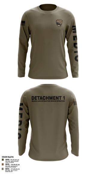 Long Sleeve Performance Shirt, Detachment 1, Air Force, Teamtime, Team time, sublimation, custom sports apparel, team uniforms, spirit wear, spiritwear, sports uniforms, custom shirts, team store, custom team store, fundraiser sports, apparel fundraiser