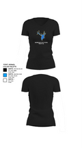Lake Quinault High School Volleyball 10165141 Women's Short Sleeve V-neck Shirt - 8