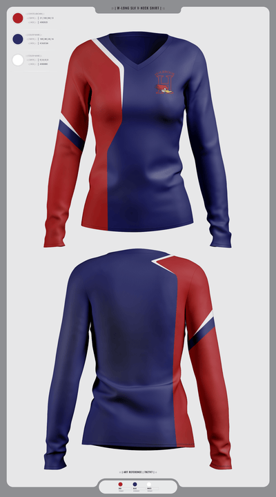 Holbrook High School Wrestling 21507818 Women's Long Sleeve V-neck Shirt - 2