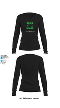 Brick Township High School Bowling 91712192 Women's Long Sleeve V-neck Shirt - 34