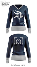 Marysville High School Cheer 26495942 Women's Long Sleeve V-neck Shirt - 41
