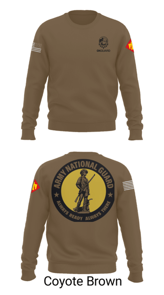 Crew Neck Sweatshirt, Recruiting & Retention Battalion, National Guard, Teamtime, Team time, sublimation, custom sports apparel, team uniforms, spirit wear, spiritwear, sports uniforms, custom shirts, team store, custom team store, fundraiser sports, apparel fundraiser