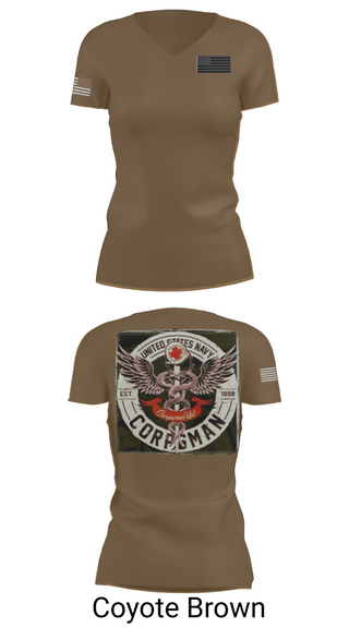 Womens Short Sleeve Vneck Shirt, Hospital Corpsman, , Teamtime, Team time, sublimation, custom sports apparel, team uniforms, spirit wear, spiritwear, sports uniforms, custom shirts, team store, custom team store, fundraiser sports, apparel fundraiser
