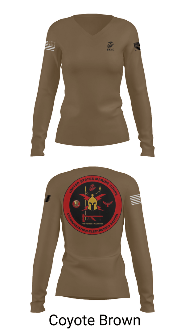 Womens Long Sleeve Vneck Shirt 1, DSAC-23, Marines, Teamtime, Team time, sublimation, custom sports apparel, team uniforms, spirit wear, spiritwear, sports uniforms, custom shirts, team store, custom team store, fundraiser sports, apparel fundraiser