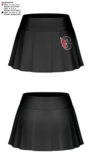 Skort, Glenwood Springs High School Cheer, Cheer, Teamtime, Team time, sublimation, custom sports apparel, team uniforms, spirit wear, spiritwear, sports uniforms, custom shirts, team store, custom team store, fundraiser sports, apparel fundraiser