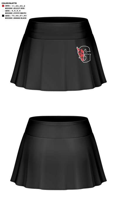 Glenwood Springs High School Cheer 12886681 Skort - 42