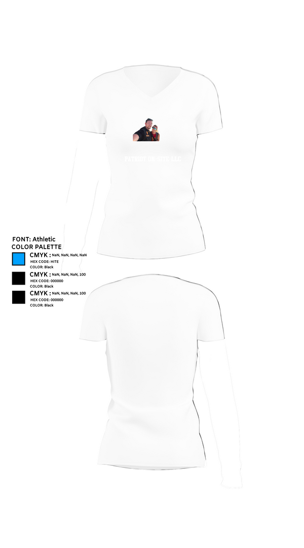Womens Short Sleeve Vneck Shirt, Patriot On-Site LLC, , Teamtime, Team time, sublimation, custom sports apparel, team uniforms, spirit wear, spiritwear, sports uniforms, custom shirts, team store, custom team store, fundraiser sports, apparel fundraiser