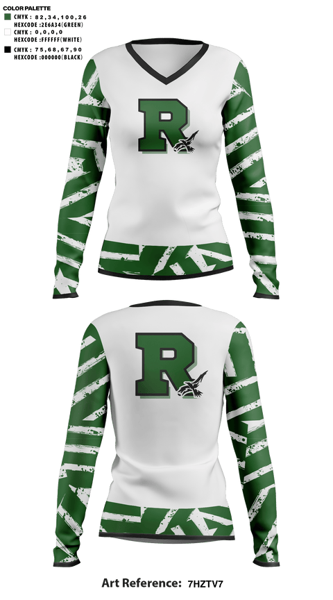 Womens Long Sleeve Vneck Shirt, Rapoport Academy Public School-Meyer High School Volleyball, Women's Volleyball, Teamtime, Team time, sublimation, custom sports apparel, team uniforms, spirit wear, spiritwear, sports uniforms, custom shirts, team store, custom team store, fundraiser sports, apparel fundraiser