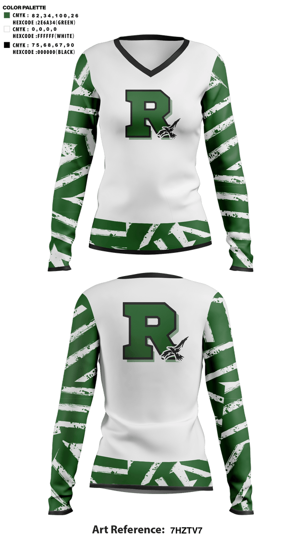 Womens Long Sleeve Vneck Shirt, Rapoport Academy Public School-Meyer High School Volleyball, Women's Volleyball, Teamtime, Team time, sublimation, custom sports apparel, team uniforms, spirit wear, spiritwear, sports uniforms, custom shirts, team store, custom team store, fundraiser sports, apparel fundraiser