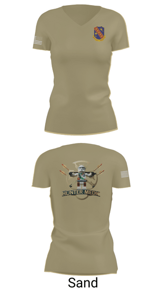 Womens Short Sleeve Vneck Shirt, 1-148th HHB Medics, , Teamtime, Team time, sublimation, custom sports apparel, team uniforms, spirit wear, spiritwear, sports uniforms, custom shirts, team store, custom team store, fundraiser sports, apparel fundraiser