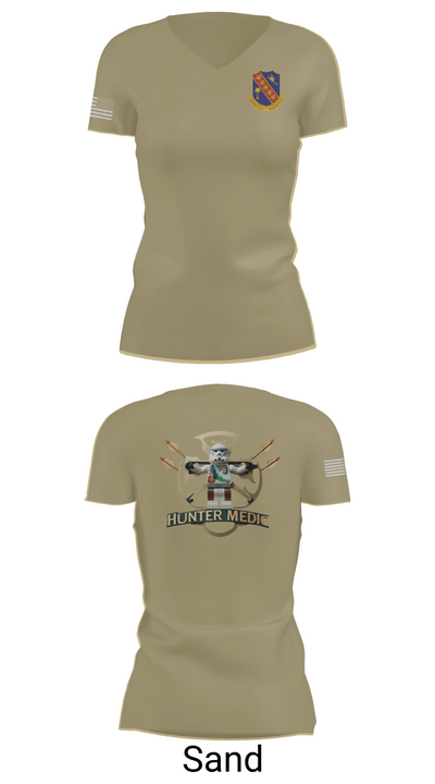 1-148th HHB Medics 16650436 Women's Short Sleeve V-neck Shirt - 84