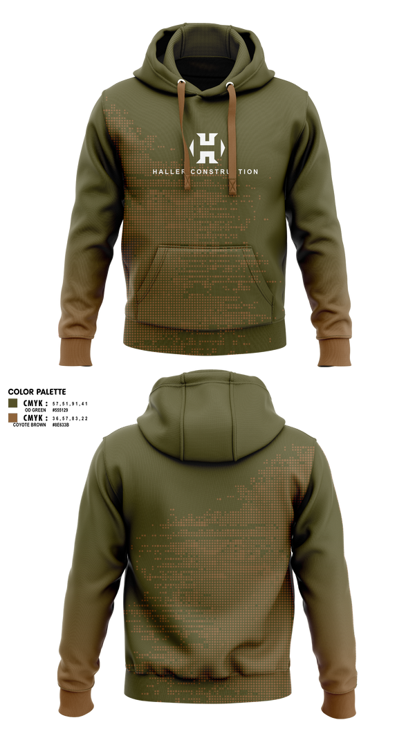 Hoodie, Haller Construction LLC, , Teamtime, Team time, sublimation, custom sports apparel, team uniforms, spirit wear, spiritwear, sports uniforms, custom shirts, team store, custom team store, fundraiser sports, apparel fundraiser