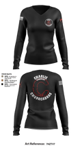 C Co Chupacabras Women's Long Sleeve V-neck Shirt - 3