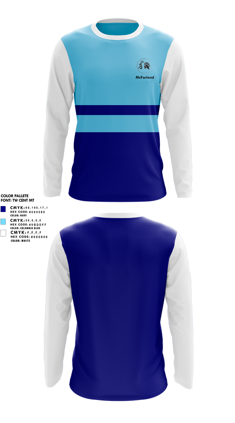 Long Sleeve Performance Shirt, McFarland Girls Basketball, Women's Basketball, Teamtime, Team time, sublimation, custom sports apparel, team uniforms, spirit wear, spiritwear, sports uniforms, custom shirts, team store, custom team store, fundraiser sports, apparel fundraiser
