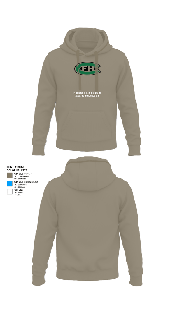 Hoodie, Forest Hills Central High School Soccer, Women's Soccer, Teamtime, Team time, sublimation, custom sports apparel, team uniforms, spirit wear, spiritwear, sports uniforms, custom shirts, team store, custom team store, fundraiser sports, apparel fundraiser