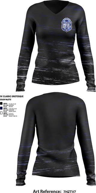 Womens Long Sleeve Vneck Shirt 1, MJS property services inc., , Teamtime, Team time, sublimation, custom sports apparel, team uniforms, spirit wear, spiritwear, sports uniforms, custom shirts, team store, custom team store, fundraiser sports, apparel fundraiser