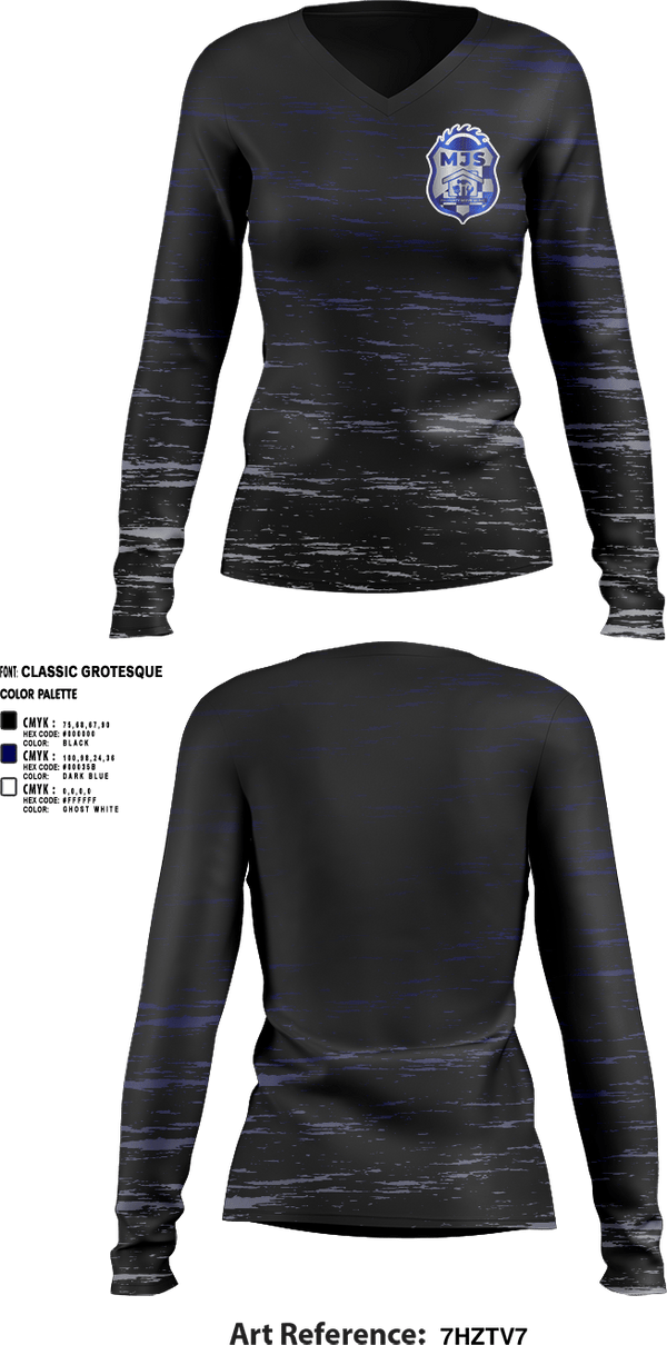 Womens Long Sleeve Vneck Shirt 1, MJS property services inc., , Teamtime, Team time, sublimation, custom sports apparel, team uniforms, spirit wear, spiritwear, sports uniforms, custom shirts, team store, custom team store, fundraiser sports, apparel fundraiser