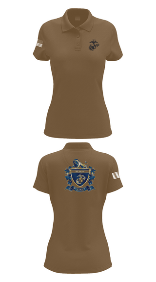 Womens Short Sleeve Performance Polo, MHS MCJROTC, Marines, Teamtime, Team time, sublimation, custom sports apparel, team uniforms, spirit wear, spiritwear, sports uniforms, custom shirts, team store, custom team store, fundraiser sports, apparel fundraiser