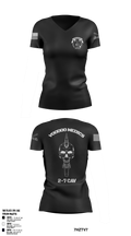 Med platoon, HHC, 2-7 CAV, 3ABCT, 1CD 61958470 Women's Short Sleeve V-neck Shirt - 2