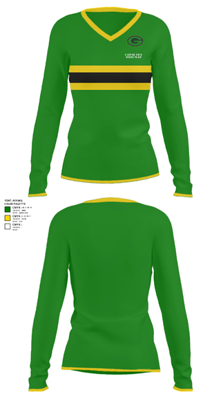 Women's Long Sleeve Vneck Shirt, Glenvar High School Track, Track & Field, Teamtime, Team time, sublimation, custom sports apparel, team uniforms, spirit wear, spiritwear, sports uniforms, custom shirts, team store, custom team store, fundraiser sports, apparel fundraiser