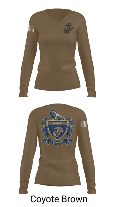 MHS MCJROTC 59562890 Women's Long Sleeve V-neck Shirt -1 17