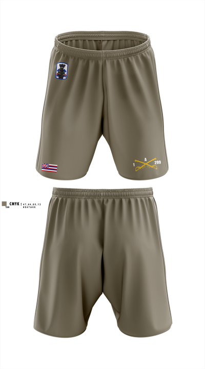 Blue Ewok Athletic Shorts With Pockets - 4