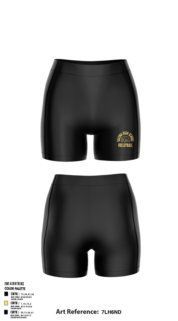 Womens Compression Shorts, Galena High School Volleyball, Women's Volleyball, Teamtime, Team time, sublimation, custom sports apparel, team uniforms, spirit wear, spiritwear, sports uniforms, custom shirts, team store, custom team store, fundraiser sports, apparel fundraiser