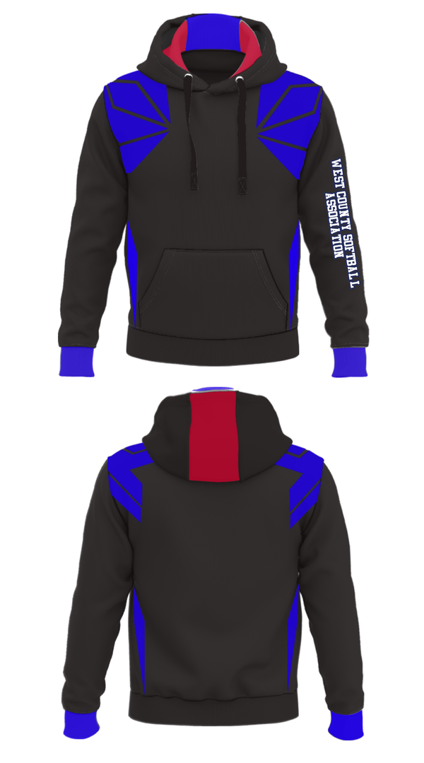 Hoodie, West County Softball Association, Softball, Teamtime, Team time, sublimation, custom sports apparel, team uniforms, spirit wear, spiritwear, sports uniforms, custom shirts, team store, custom team store, fundraiser sports, apparel fundraiser