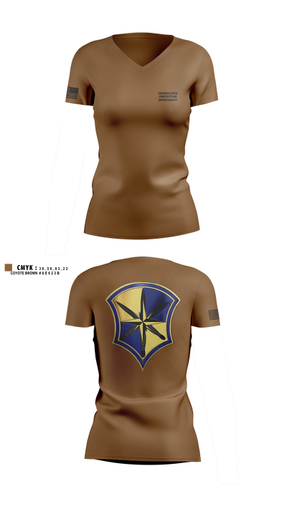 Capabilities Protection Detachment 8892407 Women's Short Sleeve V-neck Shirt - 2