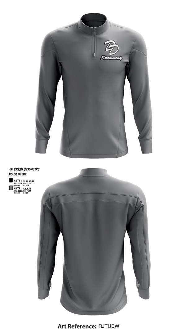 Quarter Zip Jacket, David Douglas High School Swimming, Swimming, Teamtime, Team time, sublimation, custom sports apparel, team uniforms, spirit wear, spiritwear, sports uniforms, custom shirts, team store, custom team store, fundraiser sports, apparel fundraiser