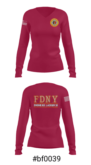 Women's Long Sleeve Vneck Shirt, LA CASA GRANDE E82 and L31, Fire Department, Teamtime, Team time, sublimation, custom sports apparel, team uniforms, spirit wear, spiritwear, sports uniforms, custom shirts, team store, custom team store, fundraiser sports, apparel fundraiser