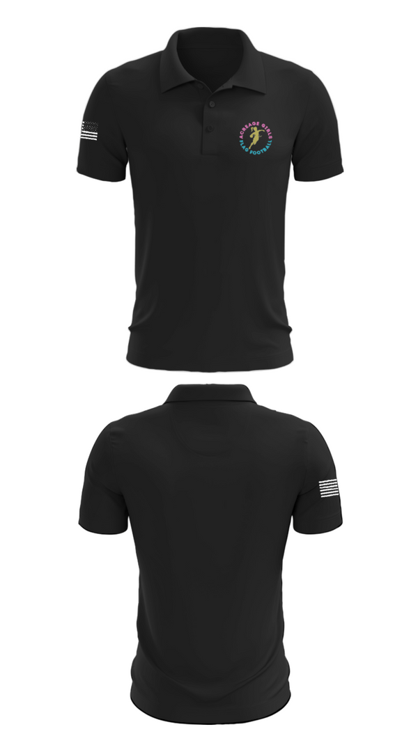 Short Sleeve Performance Polo, Acreage Girls Flag Football, Football, Teamtime, Team time, sublimation, custom sports apparel, team uniforms, spirit wear, spiritwear, sports uniforms, custom shirts, team store, custom team store, fundraiser sports, apparel fundraiser