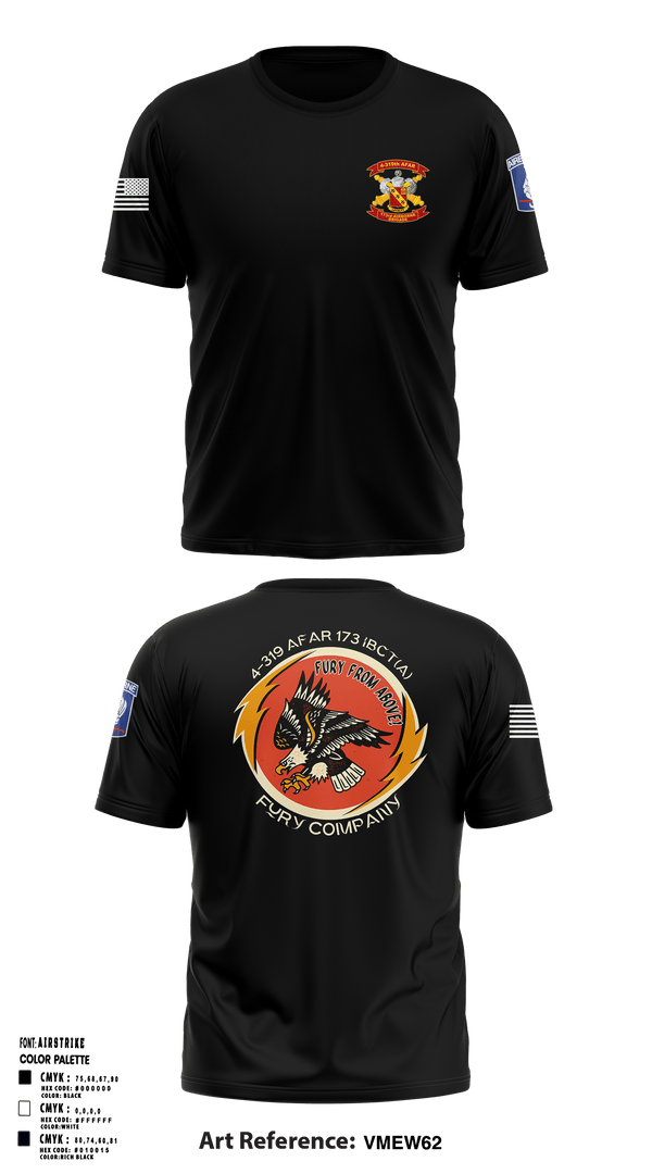 Short Sleeve Performance Shirt, FCO 4-319 AFAR, 173 IBCT(A), Army, Teamtime, Team time, sublimation, custom sports apparel, team uniforms, spirit wear, spiritwear, sports uniforms, custom shirts, team store, custom team store, fundraiser sports, apparel fundraiser