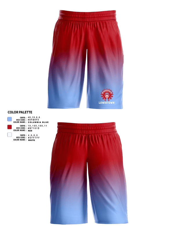 Mens Basketball Shorts, Lewistown High School Basketball, Men's Basketball, Teamtime, Team time, sublimation, custom sports apparel, team uniforms, spirit wear, spiritwear, sports uniforms, custom shirts, team store, custom team store, fundraiser sports, apparel fundraiser